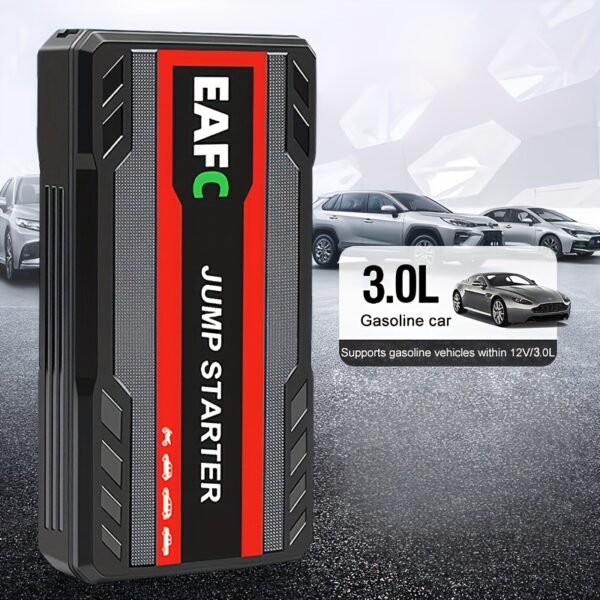 Portable Car Jump Starter Power Bank - 12V Auto Starting Device with LED Light, Supports 12V Gasoline Cars Up to 3.0L, Emergency Booster for Safe and Reliable Jump Starting - Image 11