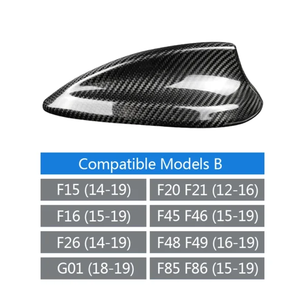 Real Carbon Fiber For BMW M2 M3 M4 12345 7 Series X1 X3 F22 F30 F34 F80 F87 F32 F36 F82 G11 G20 G12 G30 Shark Fin Antenna Cover - Image 11