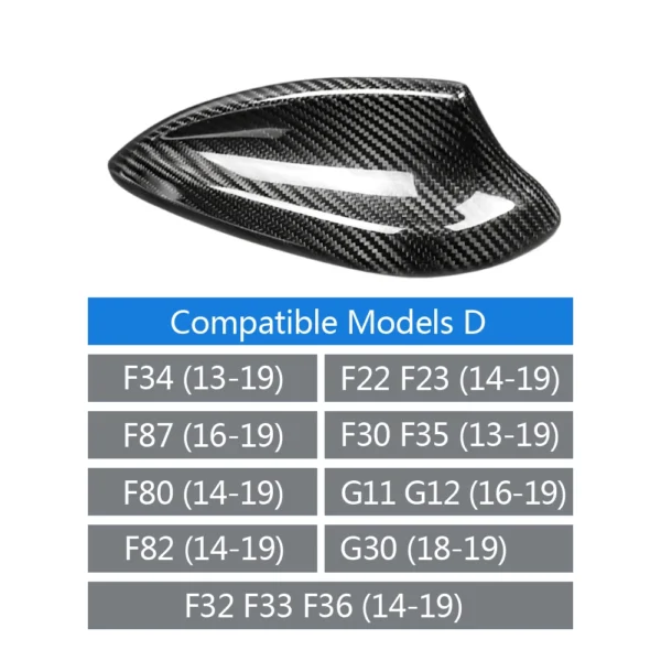 Real Carbon Fiber For BMW M2 M3 M4 12345 7 Series X1 X3 F22 F30 F34 F80 F87 F32 F36 F82 G11 G20 G12 G30 Shark Fin Antenna Cover - Image 7