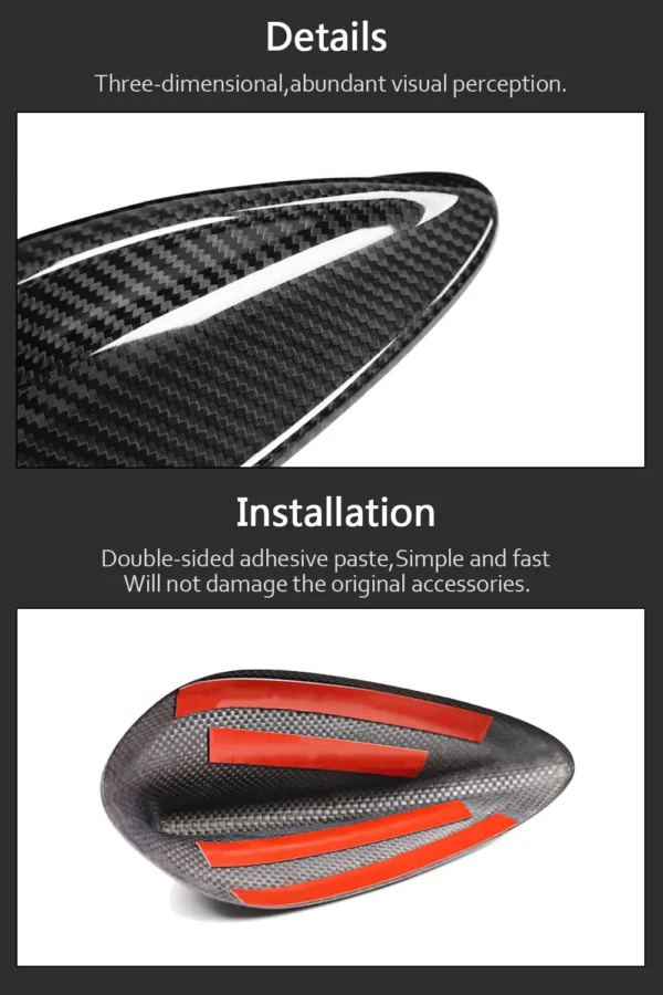 Real Carbon Fiber For BMW M2 M3 M4 12345 7 Series X1 X3 F22 F30 F34 F80 F87 F32 F36 F82 G11 G20 G12 G30 Shark Fin Antenna Cover - Image 33