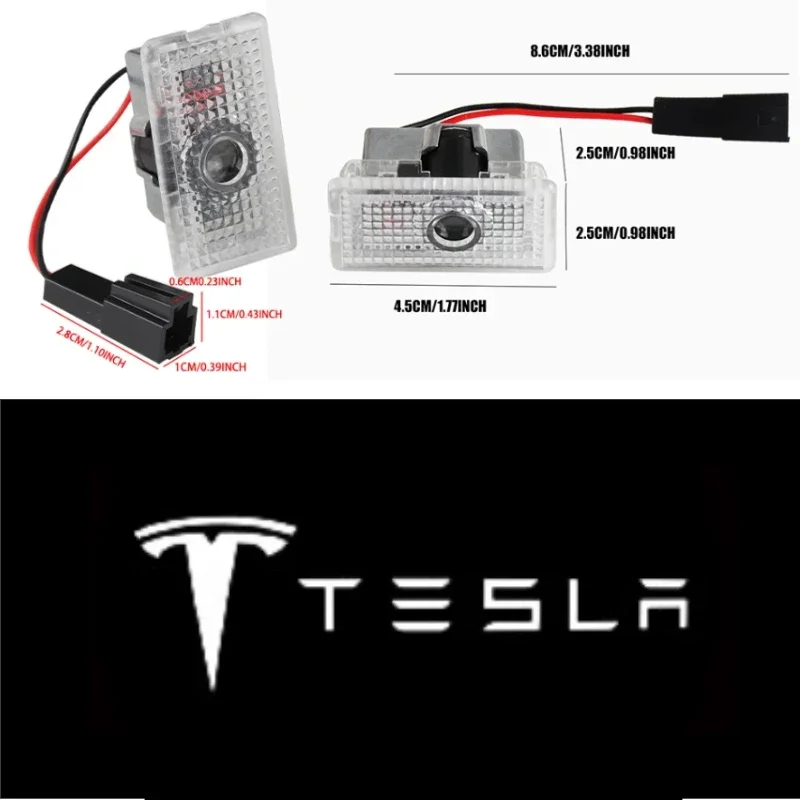 Tesla 2Pcs Car Door Projector Welcome Lights Accessories For Tesla Model 3 S X Y Cybertruck Roadster SpaceX Car Accessories - Image 7