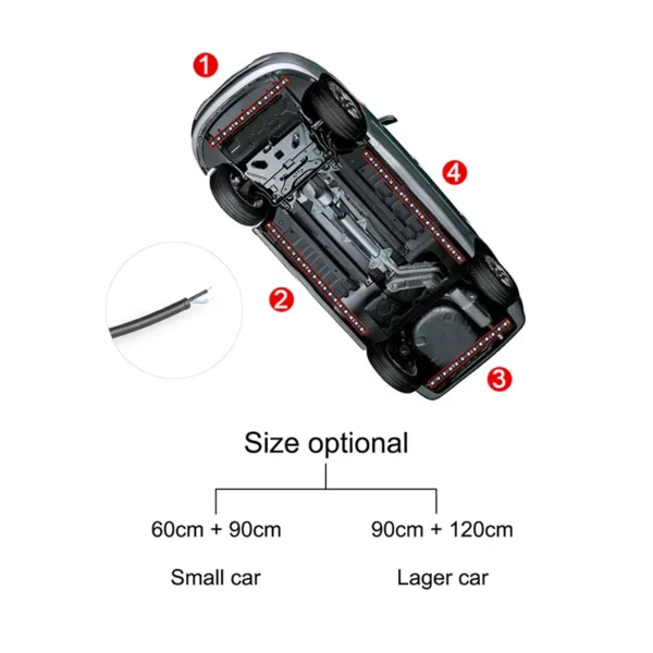 SEAMETAL Car Chassis Light Color Flow Atmosphere Light Waterproof APP Control Underbody Light LED Flexible Underglow Light Strip - Image 4