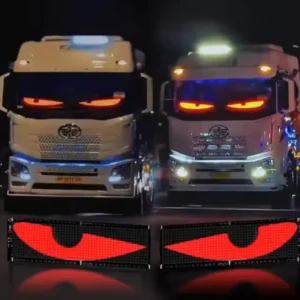LED Eyes for Truck Windshield Big Devil Eyes Light for Windshield Flexible LED Matrix Panel Car Sign with APP/Remote Control