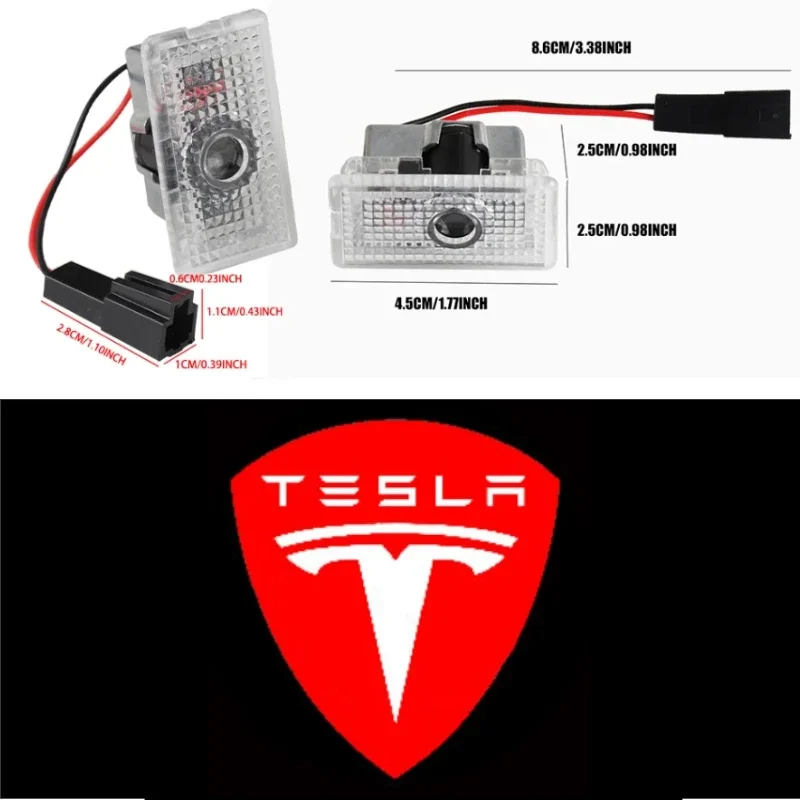 Tesla 2Pcs Car Door Projector Welcome Lights Accessories For Tesla Model 3 S X Y Cybertruck Roadster SpaceX Car Accessories - Image 10