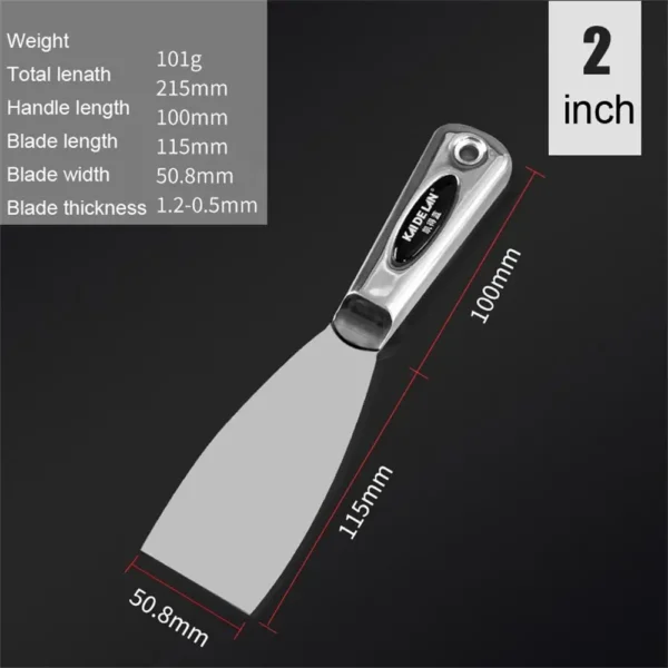 Stainless Steel Integrated Putty Knife Scraper Spatula Putty Painter Paint Tool Plaster Shovel Clean Spatula Construction Tool - Image 7