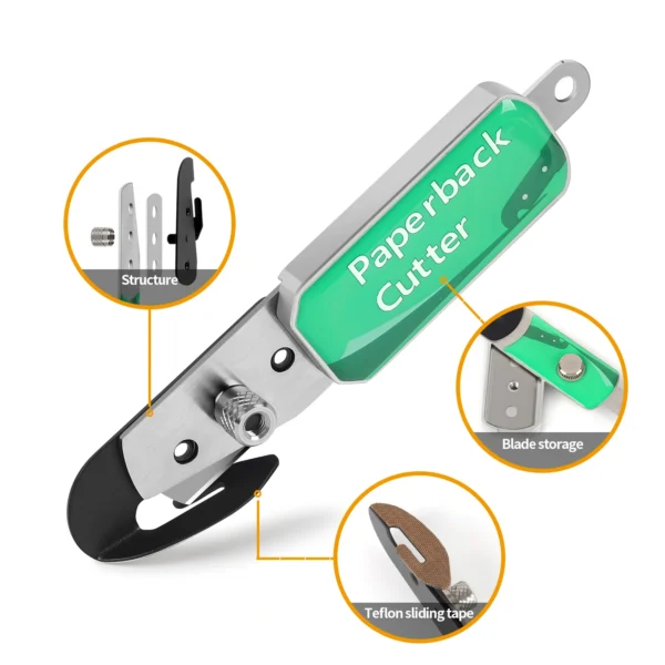 Double-Head Paperback Cutter Vinyl Cutter Window Film Squeegee Vinyl Cutting Knife Wrap Tool Window Tint Sticker Slitting Knife - Image 2