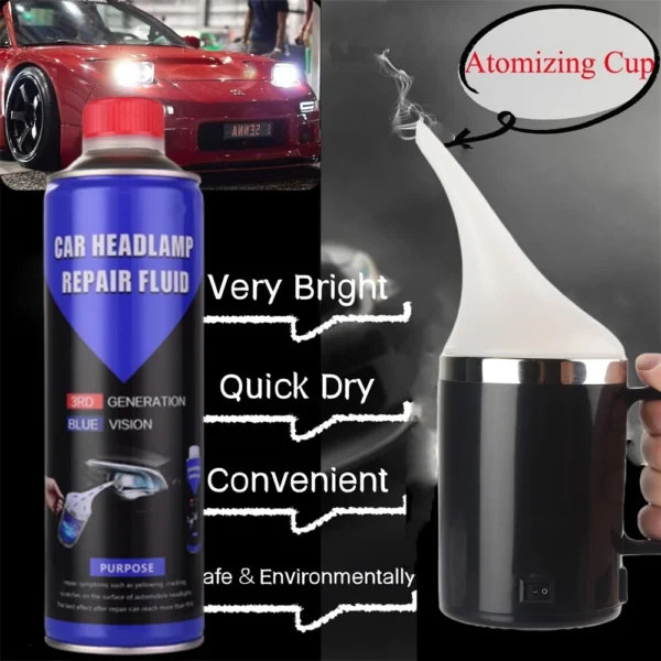 Repair Liquid Polymer Kit Car Headlight Renovation Kit Polishing Agent Scratch Remover Car Headlight Recovery Lamp Repair Kit - Image 3