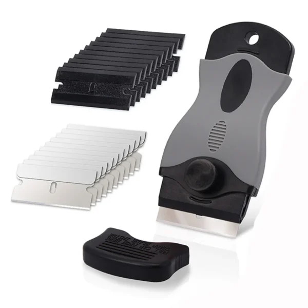 Window Glass Sticker Cleaning Razor Scraper  With Plastic Handle Blade Tool For Household Car Kitchen Wrap Glue Squeegee Remover - Image 13
