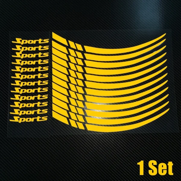 12x Universal Car Tire Sports Styling Warning Strip 18-21in Wheel Reflective Protective Sticker Auto Rim Decoration Accessories - Image 8