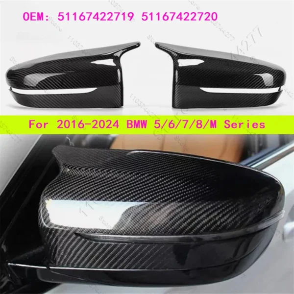 For 2016-2024 BMW 5/6/7/8/M Series (G11 G12 G14 G15 G30 G32) Side Wing Rearview Mirror Cover Caps 51167422719 51167422720 - Bild 9