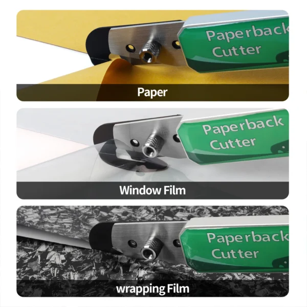 Double-Head Paperback Cutter Vinyl Cutter Window Film Squeegee Vinyl Cutting Knife Wrap Tool Window Tint Sticker Slitting Knife - Image 6