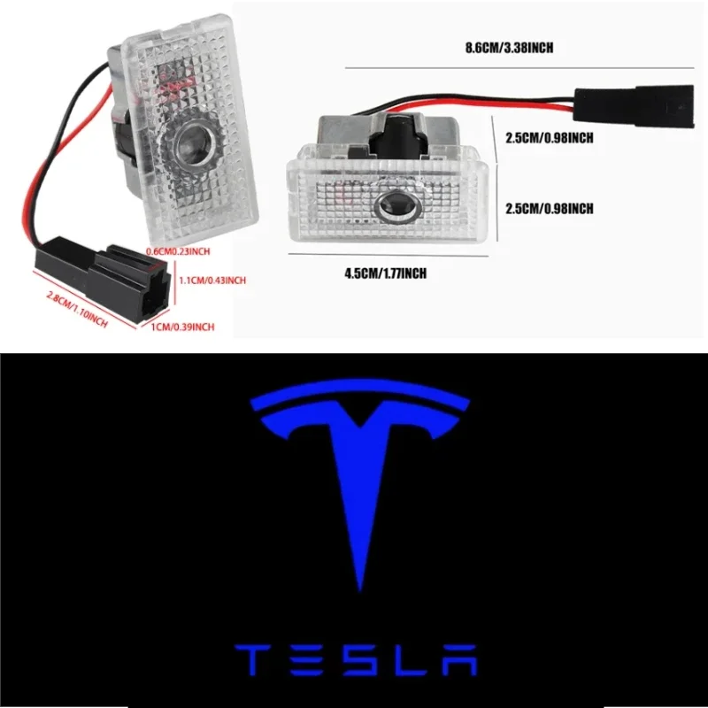 Tesla 2Pcs Car Door Projector Welcome Lights Accessories For Tesla Model 3 S X Y Cybertruck Roadster SpaceX Car Accessories - Image 14