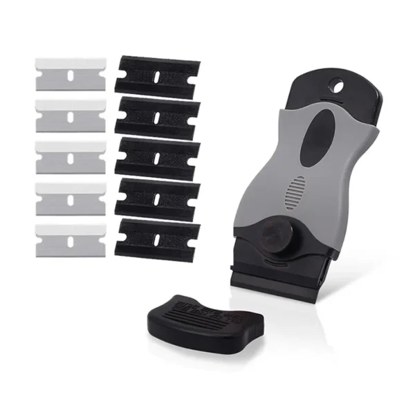 Window Glass Sticker Cleaning Razor Scraper  With Plastic Handle Blade Tool For Household Car Kitchen Wrap Glue Squeegee Remover - Image 11