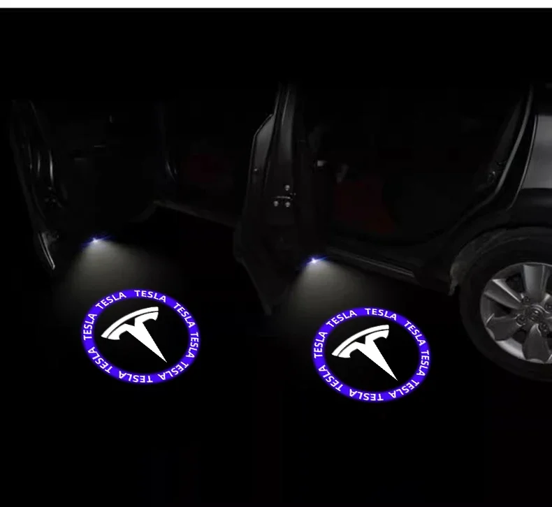 Tesla 2Pcs Car Door Projector Welcome Lights Accessories For Tesla Model 3 S X Y Cybertruck Roadster SpaceX Car Accessories - Image 31