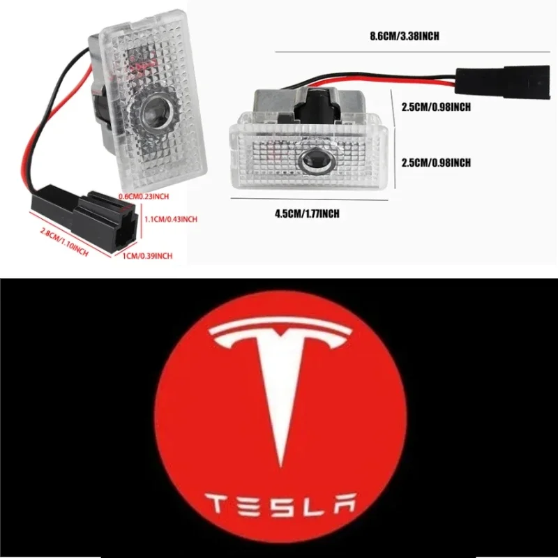 Tesla 2Pcs Car Door Projector Welcome Lights Accessories For Tesla Model 3 S X Y Cybertruck Roadster SpaceX Car Accessories - Image 9