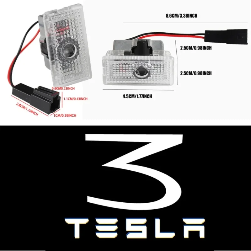 Tesla 2Pcs Car Door Projector Welcome Lights Accessories For Tesla Model 3 S X Y Cybertruck Roadster SpaceX Car Accessories - Image 11