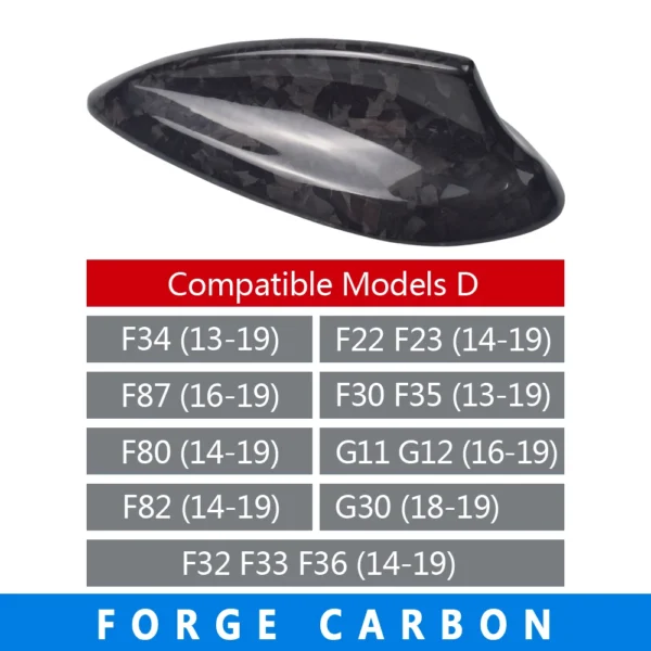 Real Carbon Fiber For BMW M2 M3 M4 12345 7 Series X1 X3 F22 F30 F34 F80 F87 F32 F36 F82 G11 G20 G12 G30 Shark Fin Antenna Cover - Image 9