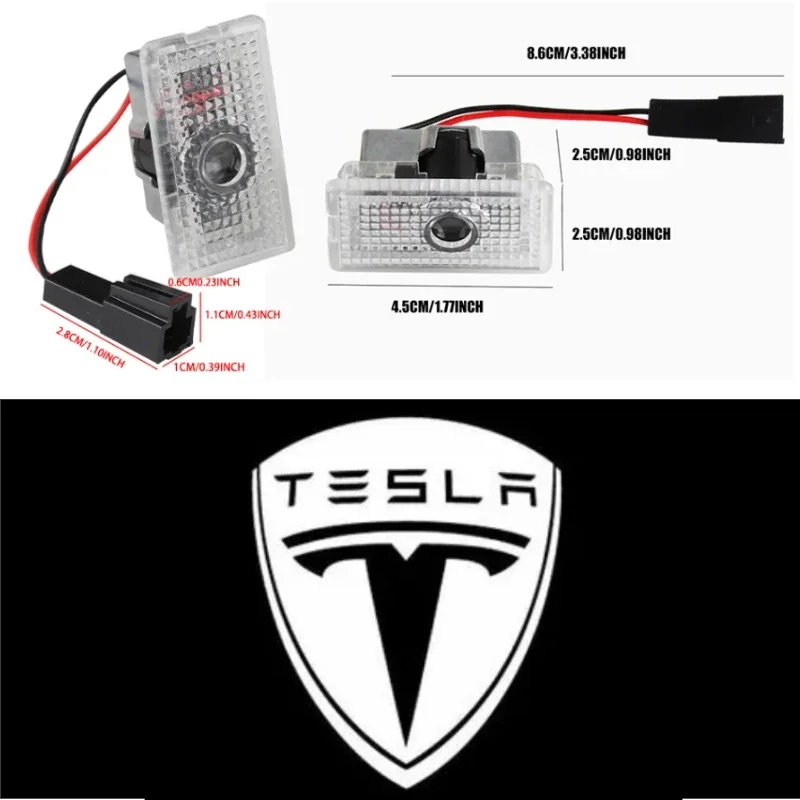 Tesla 2Pcs Car Door Projector Welcome Lights Accessories For Tesla Model 3 S X Y Cybertruck Roadster SpaceX Car Accessories - Image 18