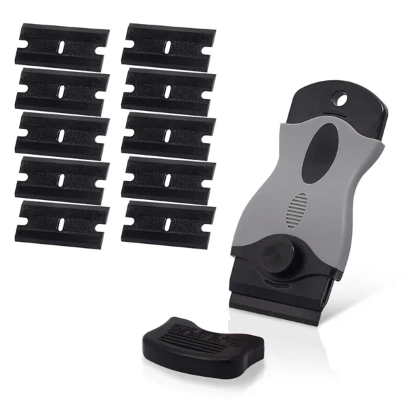 Window Glass Sticker Cleaning Razor Scraper  With Plastic Handle Blade Tool For Household Car Kitchen Wrap Glue Squeegee Remover - Image 15