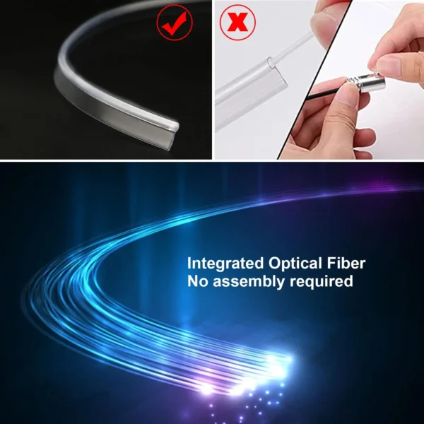 LED Car Interior Ambient Strip Lights RGB Fiber Optic Atmosphere Neon Lighting Kit W/ APP Remote Control Auto Decorative Lamps - Image 19