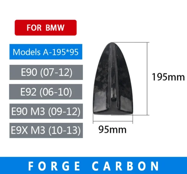 Real Carbon Fiber For BMW M2 M3 M4 12345 7 Series X1 X3 F22 F30 F34 F80 F87 F32 F36 F82 G11 G20 G12 G30 Shark Fin Antenna Cover - Image 8