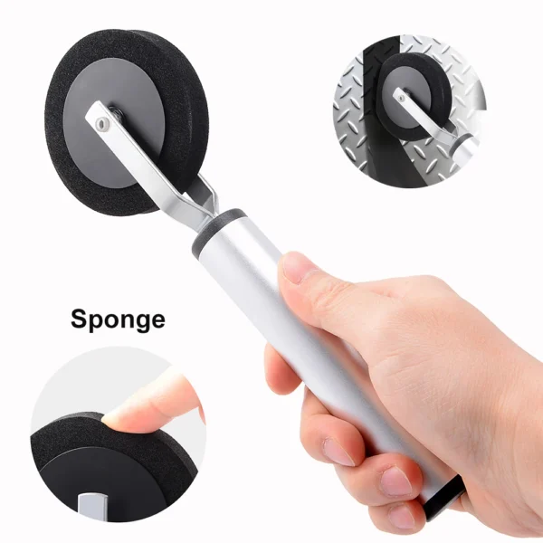 FOSHIO Car Vinyl Wrap Pressing Roller Handle Soft Rubber/Sponge Wheel Roller for Carbon Paint Films Stickers Wallpaper Crafts - Image 4