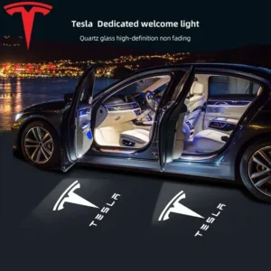 Tesla 2Pcs Car Door Projector Welcome Lights Accessories For Tesla Model 3 S X Y Cybertruck Roadster SpaceX Car Accessories