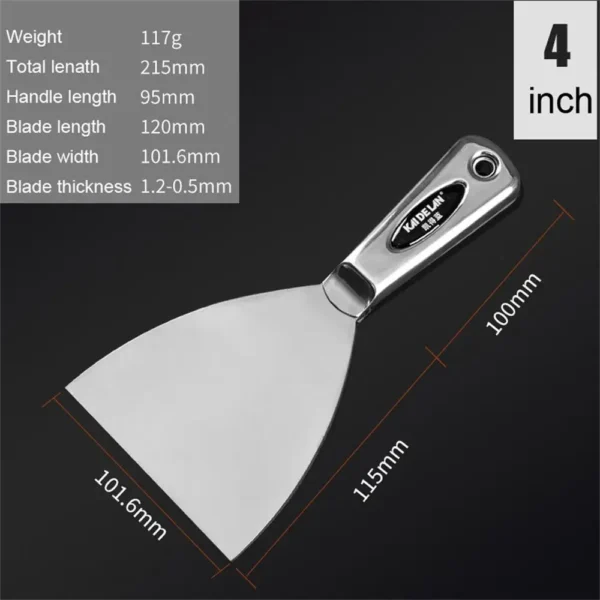 Stainless Steel Integrated Putty Knife Scraper Spatula Putty Painter Paint Tool Plaster Shovel Clean Spatula Construction Tool - Image 11