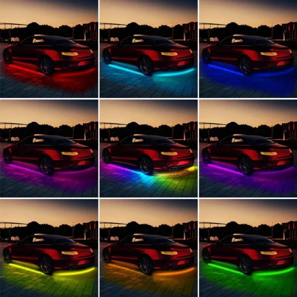 SEAMETAL Car Chassis Light Color Flow Atmosphere Light Waterproof APP Control Underbody Light LED Flexible Underglow Light Strip - Image 11
