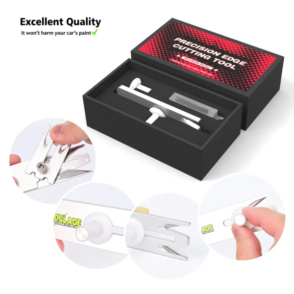 FOSHIO Carbon Fiber Protection Film Edge Cutter Precious Vinyl Wrap Film Margin Cutting Edge Trimming Knife for Left/Right Hand - Image 3