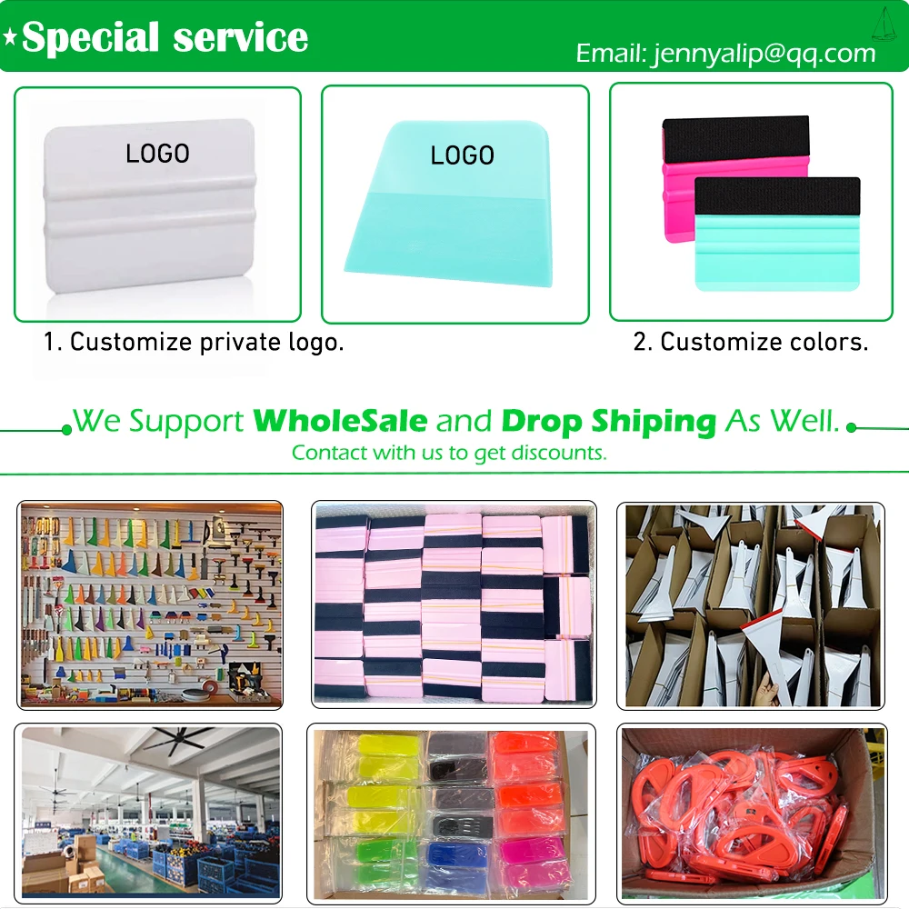 Car Tinting Tool TPU PPF Squeegee Clear Protect Film Applicator Soft Rubber Scraper Window Tint Water Wiper Glass Cleaning Tool - Image 31