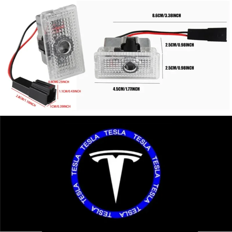 Tesla 2Pcs Car Door Projector Welcome Lights Accessories For Tesla Model 3 S X Y Cybertruck Roadster SpaceX Car Accessories - Image 20
