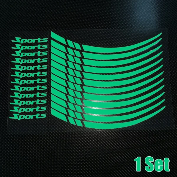 12x Universal Car Tire Sports Styling Warning Strip 18-21in Wheel Reflective Protective Sticker Auto Rim Decoration Accessories - Image 10