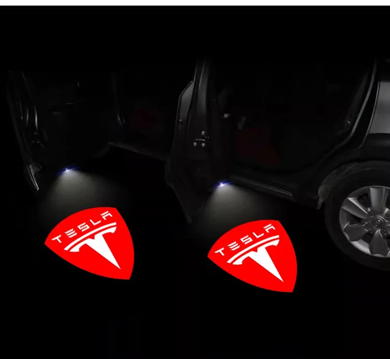 Tesla 2Pcs Car Door Projector Welcome Lights Accessories For Tesla Model 3 S X Y Cybertruck Roadster SpaceX Car Accessories - Image 32