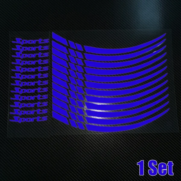 12x Universal Car Tire Sports Styling Warning Strip 18-21in Wheel Reflective Protective Sticker Auto Rim Decoration Accessories - Image 11