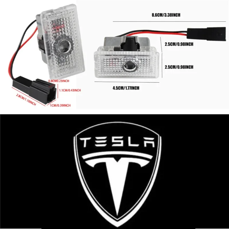 Tesla 2Pcs Car Door Projector Welcome Lights Accessories For Tesla Model 3 S X Y Cybertruck Roadster SpaceX Car Accessories - Image 19