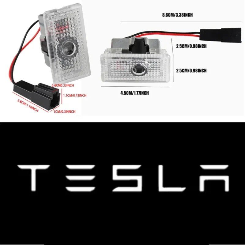 Tesla 2Pcs Car Door Projector Welcome Lights Accessories For Tesla Model 3 S X Y Cybertruck Roadster SpaceX Car Accessories - Image 8