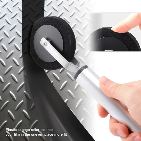 FOSHIO Car Vinyl Wrap Pressing Roller Handle Soft Rubber/Sponge Wheel Roller for Carbon Paint Films Stickers Wallpaper Crafts - Image 34