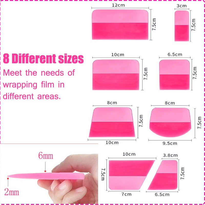 Car Tinting Tool TPU PPF Squeegee Clear Protect Film Applicator Soft Rubber Scraper Window Tint Water Wiper Glass Cleaning Tool - Image 17