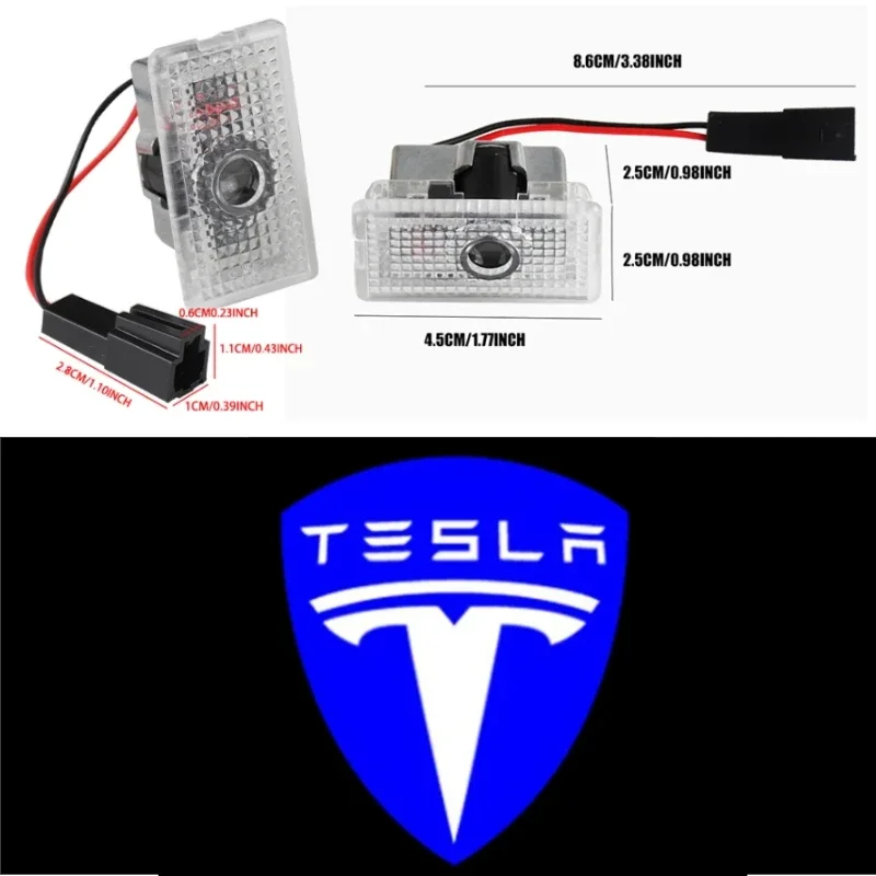 Tesla 2Pcs Car Door Projector Welcome Lights Accessories For Tesla Model 3 S X Y Cybertruck Roadster SpaceX Car Accessories - Image 17