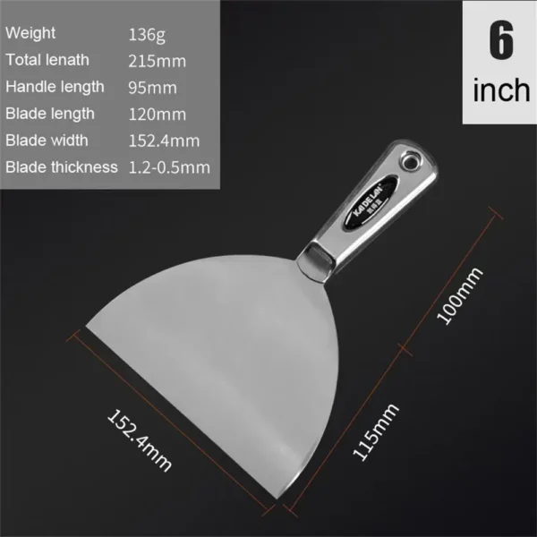 Stainless Steel Integrated Putty Knife Scraper Spatula Putty Painter Paint Tool Plaster Shovel Clean Spatula Construction Tool - Image 9