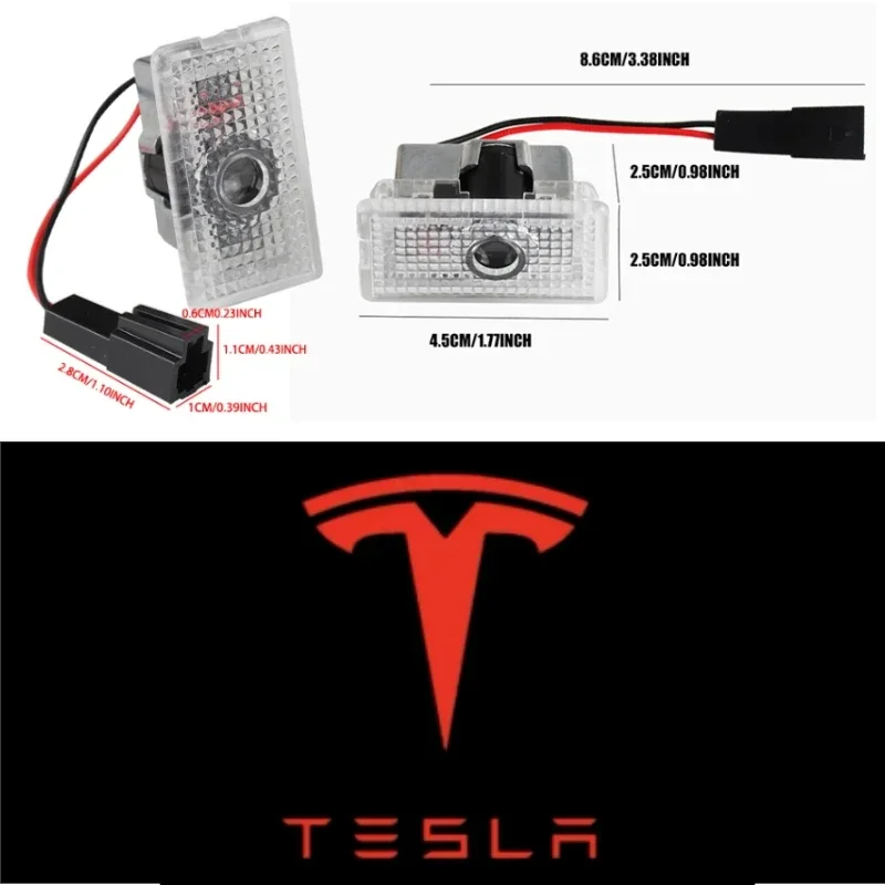 Tesla 2Pcs Car Door Projector Welcome Lights Accessories For Tesla Model 3 S X Y Cybertruck Roadster SpaceX Car Accessories - Image 13