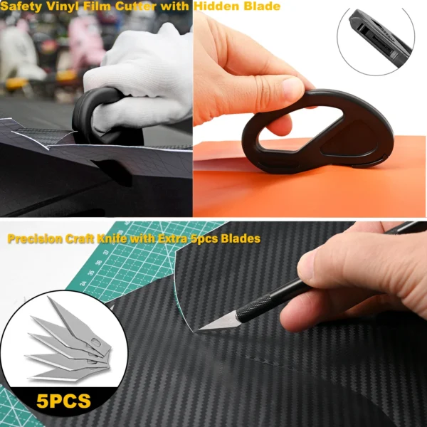 EHDIS Car Paint Protective Film Parking Sensor Hole Cut Out Tool Set 16mm~25mm Diameter Circle Cutting Template for Vinyl Wraps - Image 12