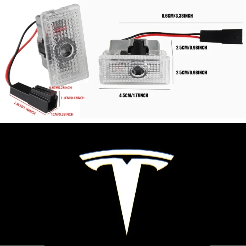 Tesla 2Pcs Car Door Projector Welcome Lights Accessories For Tesla Model 3 S X Y Cybertruck Roadster SpaceX Car Accessories - Image 21