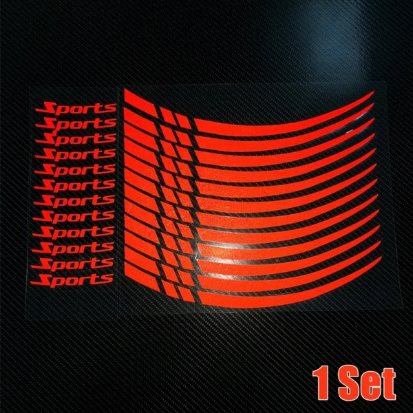 12x Universal Car Tire Sports Styling Warning Strip 18-21in Wheel Reflective Protective Sticker Auto Rim Decoration Accessories - Image 7