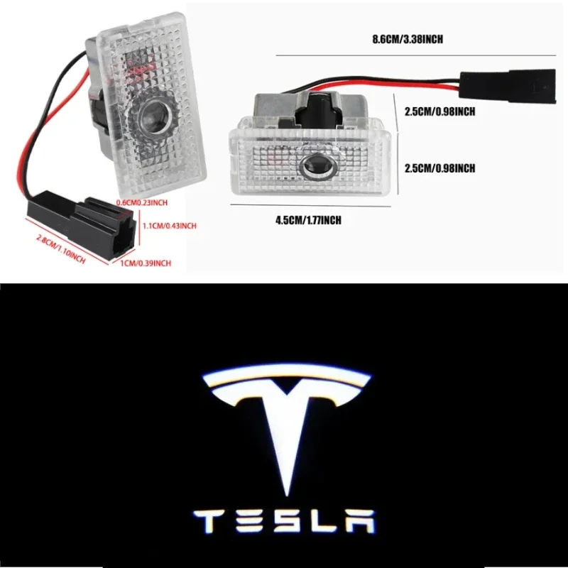 Tesla 2Pcs Car Door Projector Welcome Lights Accessories For Tesla Model 3 S X Y Cybertruck Roadster SpaceX Car Accessories - Image 16