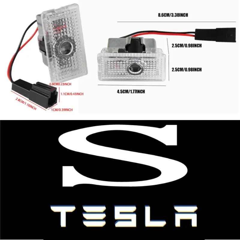 Tesla 2Pcs Car Door Projector Welcome Lights Accessories For Tesla Model 3 S X Y Cybertruck Roadster SpaceX Car Accessories - Image 12