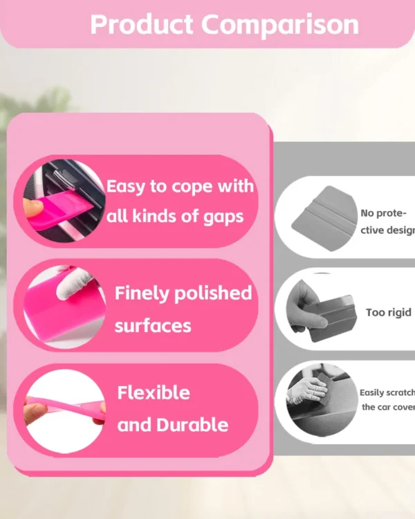 KUNAISI PPF Squeegee Tool Kit with Gift Box Soft PPF Cleaning Scraper Essential for Window Tinting, Car Film Wrapping Film Wrap - Image 14