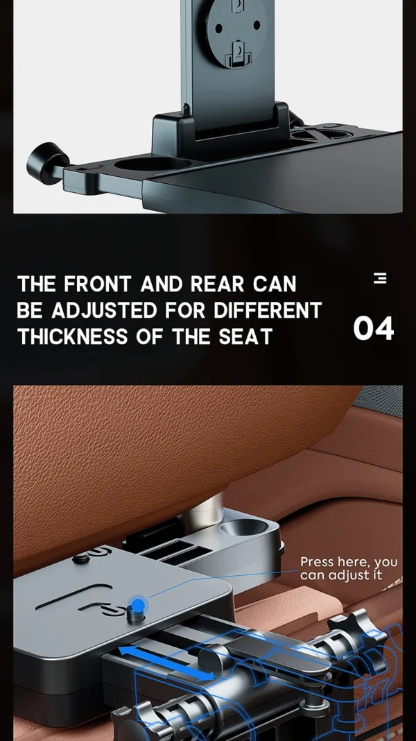 Car folding table, 360 degree rotation, suitable for SUV/sedan, with coffee stand - Bild 18