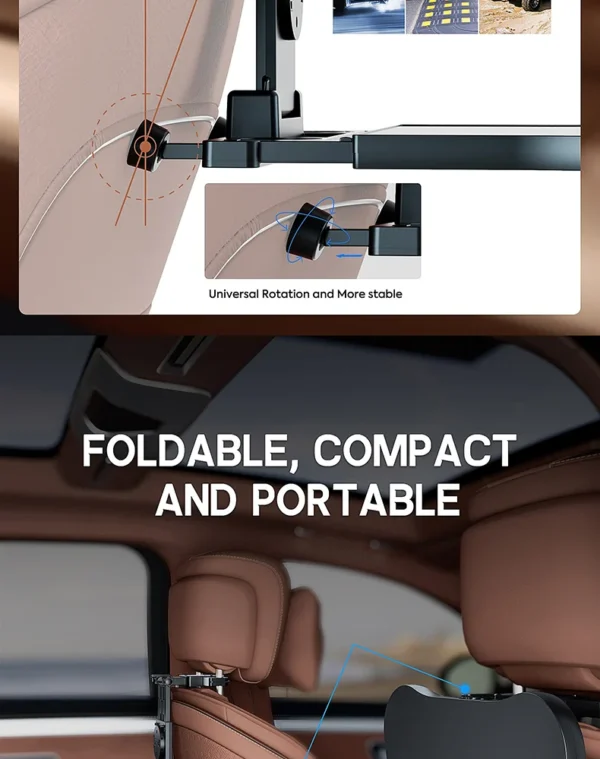 Car folding table, 360 degree rotation, suitable for SUV/sedan, with coffee stand - Bild 15